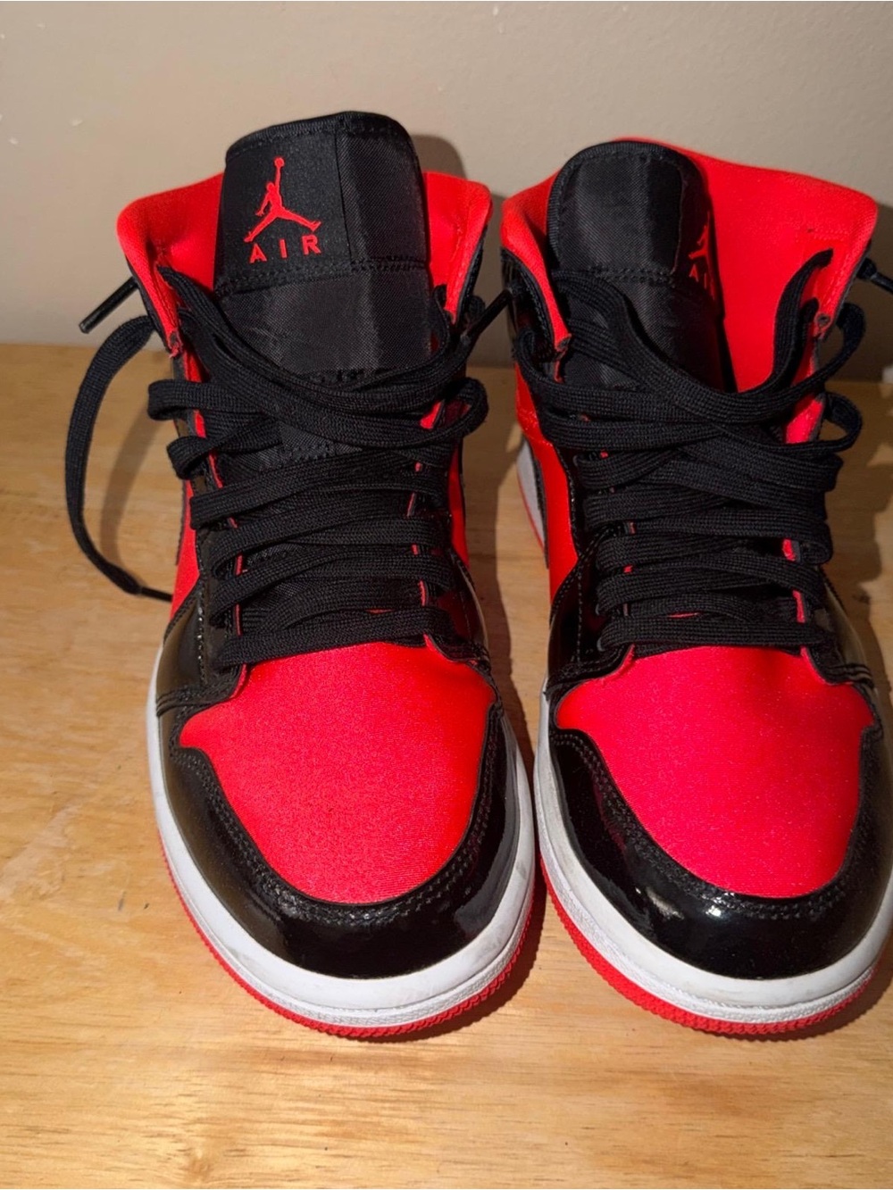 Nike Red and Black High-Top Sneakers